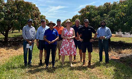 Group shot of Ministers Manison and Uibo with the Plant Industries team